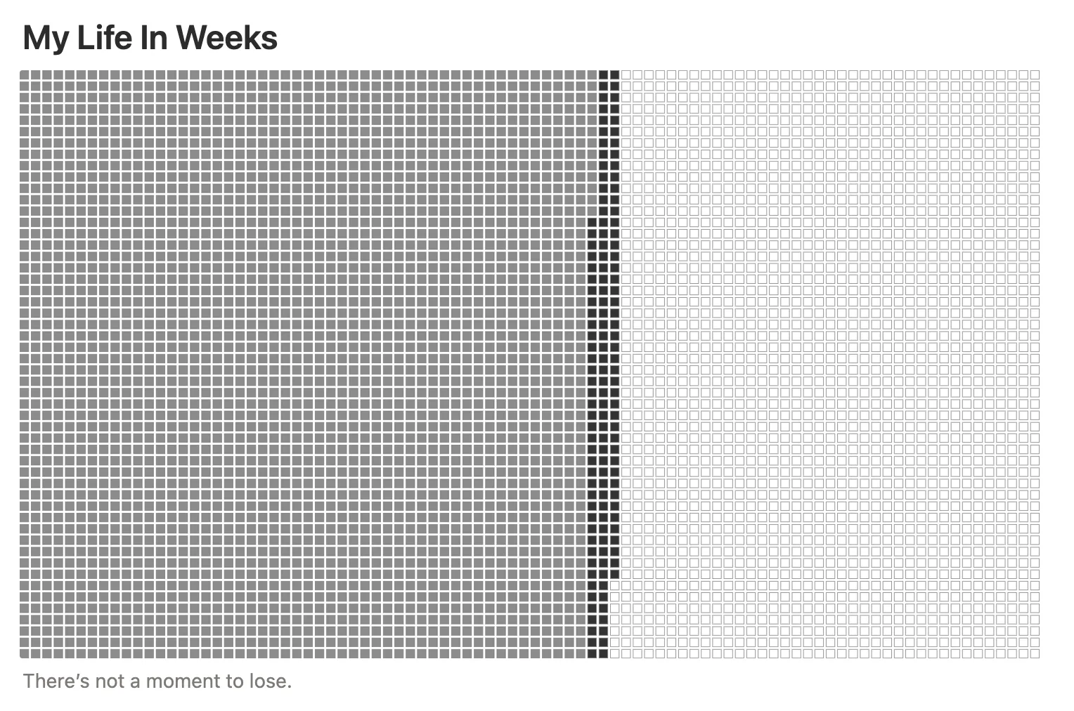 There's not a moment to lose.